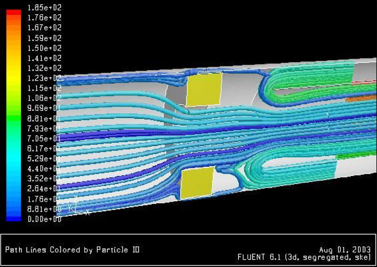 主吸泥管是平衡的而且流量控制裝置確保均勻分配